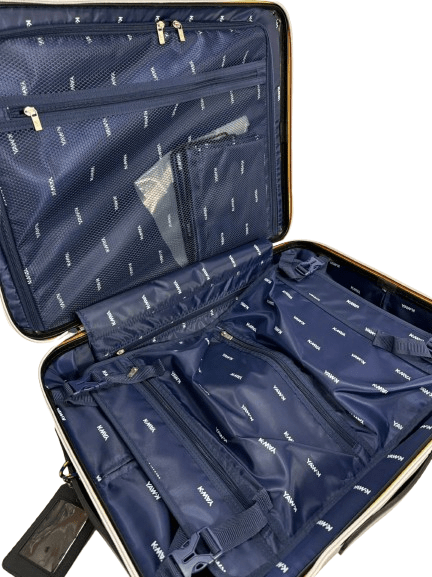 Trolley Eudoxieur per bambini K - Way Kids nero con monogramma K - Way in rilievo tono su tono - Rubino Kids