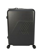 Trolley Eudoxieur per bambini K - Way Kids nero con monogramma K - Way in rilievo tono su tono - Rubino Kids