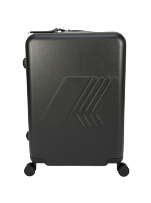 Trolley Eudoxieur per bambini K-Way Kids nero con monogramma K-Way in rilievo tono su tono