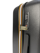 Trolley Eudoxieur per bambini K - Way Kids nero con monogramma K - Way in rilievo tono su tono - Rubino Kids