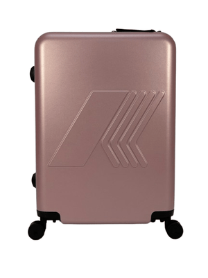 Trolley Eudoxieur per bambini K-Way Kids rosa con monogramma K-Way in rilievo tono su tono