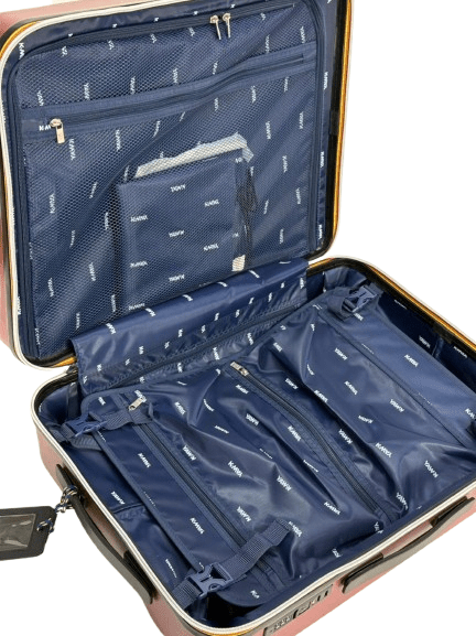 Trolley Eudoxieur per bambini K - Way Kids rosso con monogramma K - Way in rilievo tono su tono - Rubino Kids