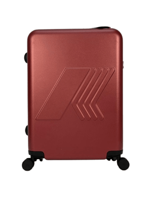 Trolley Eudoxieur per bambini K-Way Kids rosso con monogramma K-Way in rilievo tono su tono