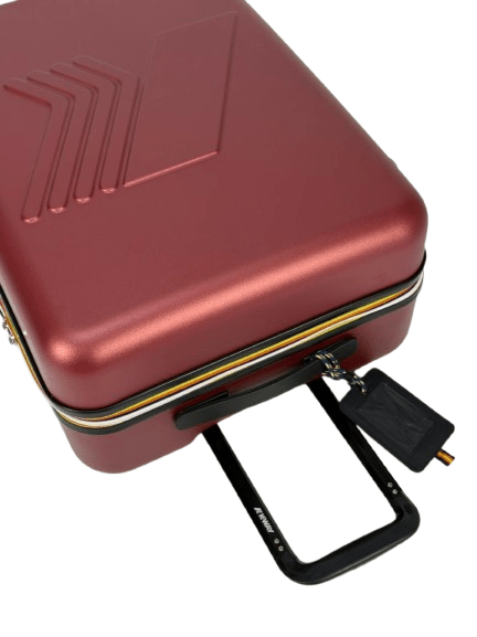 Trolley Eudoxieur per bambini K - Way Kids rosso con monogramma K - Way in rilievo tono su tono - Rubino Kids