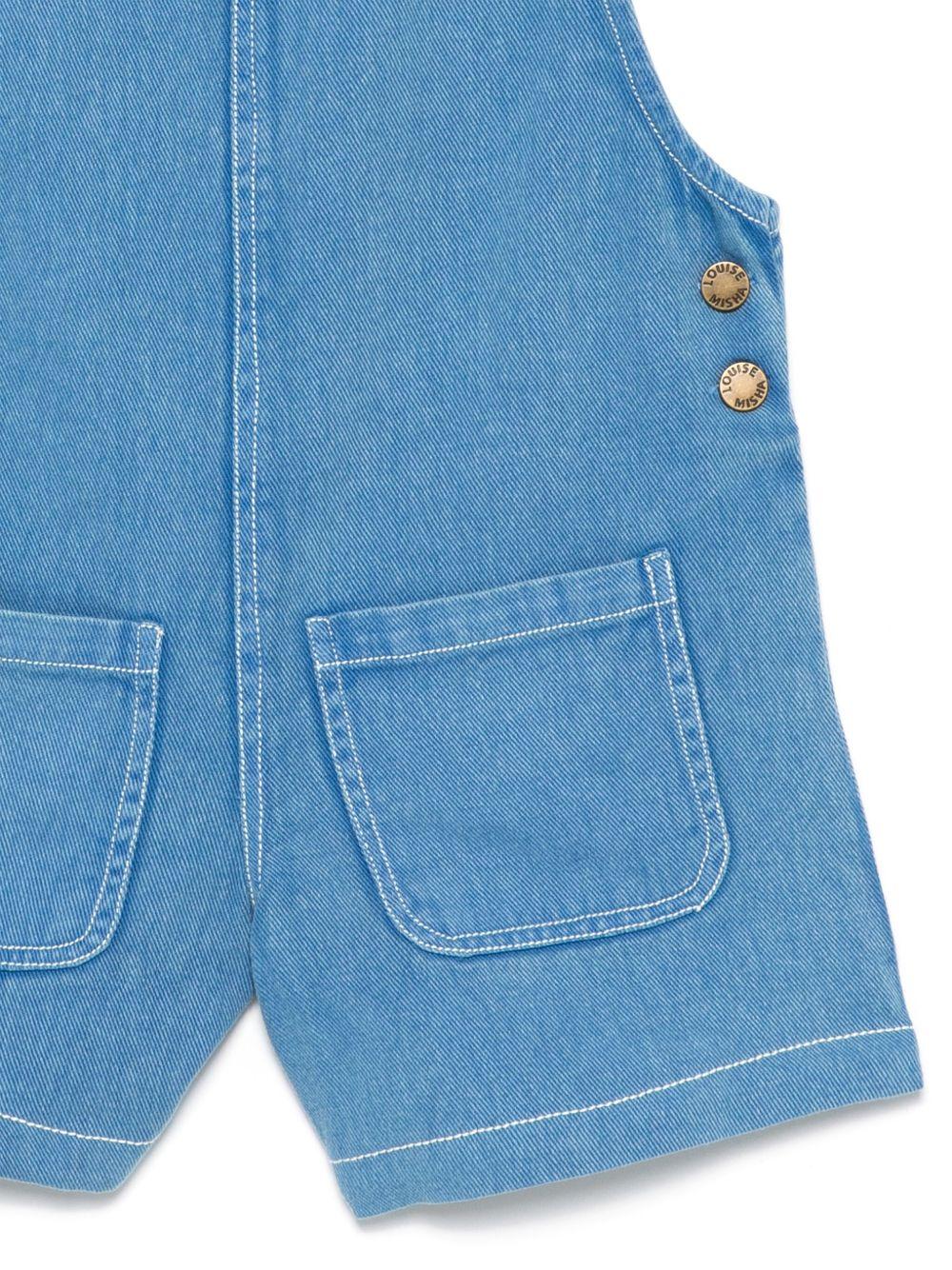 Tuta corta per bambina Louise Misha Atilo in denim - Rubino Kids