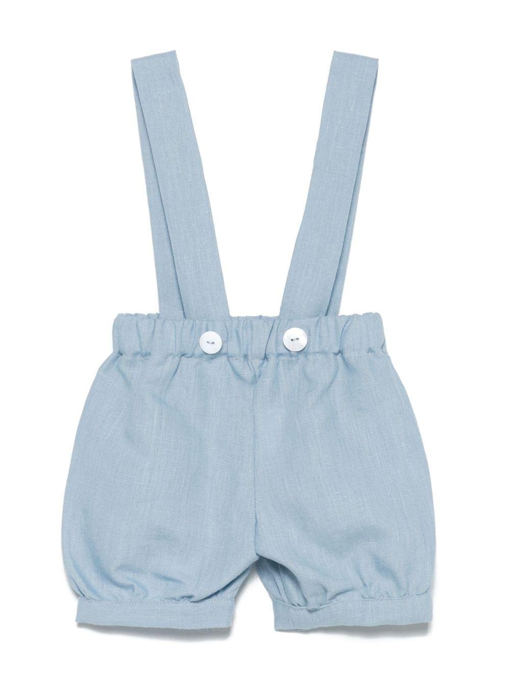 Tuta corta per neonato JESURUM BABY Leo azzurro con chiusura a bottoni - Rubino Kids