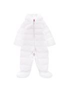 Tuta da neve Osof per neonati Moncler Enfant bianca con cappuccio - Rubino Kids