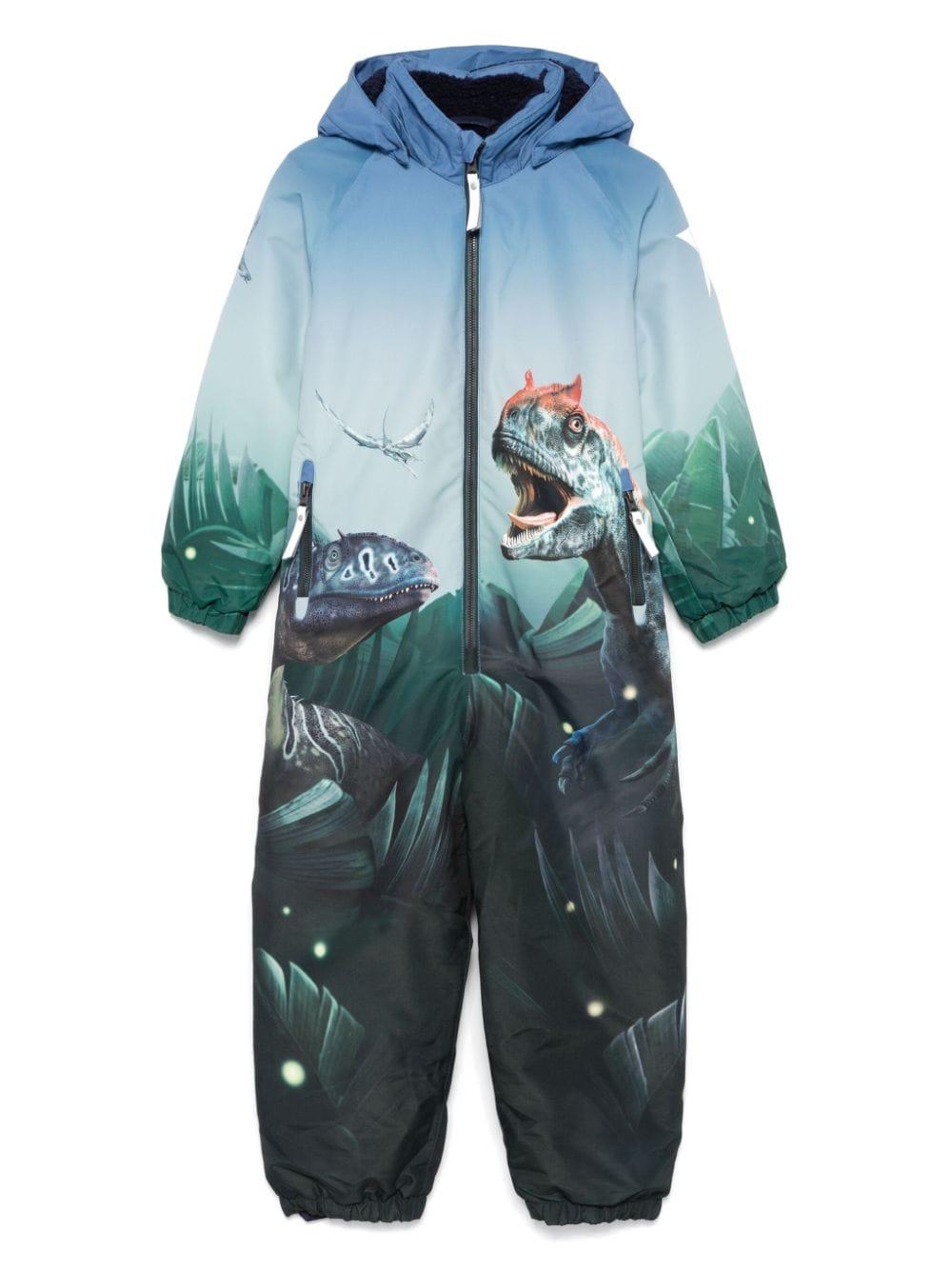 Tuta da neve per bambino Molo multicolore con stampa dinosauri - Rubino Kids