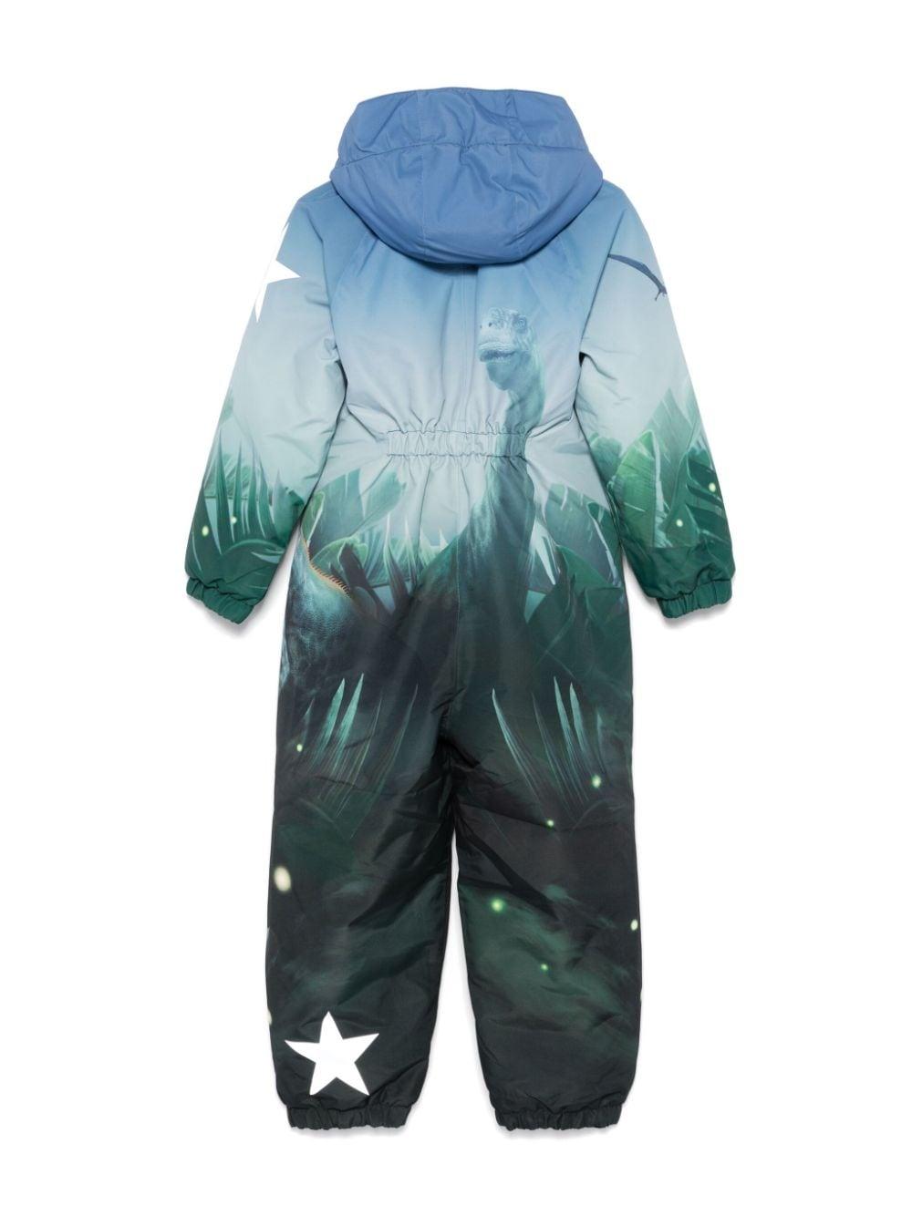 Tuta da neve per bambino Molo multicolore con stampa dinosauri - Rubino Kids