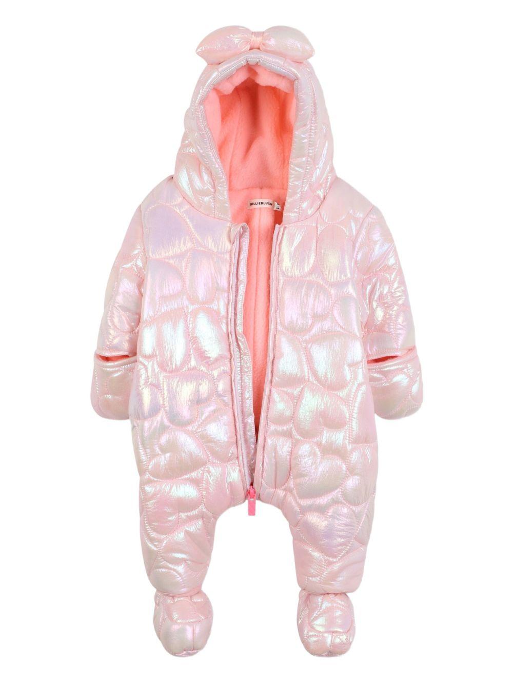 Tuta da neve per neonata Billieblush rosa con design trapuntato - Rubino Kids