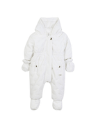 Tuta da neve per neonata Chloé Kids bianca con muffole rimuovibili - Rubino Kids