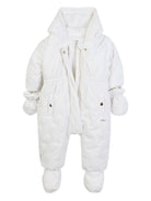 Tuta da neve per neonata Chloé Kids bianca con muffole rimuovibili - Rubino Kids