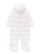 Tuta da neve per neonati Moncler Enfant bianca con cappuccio - Rubino Kids
