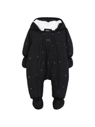 Tuta da neve per neonato Boss Kids nera con applicazione con logo - Rubino Kids