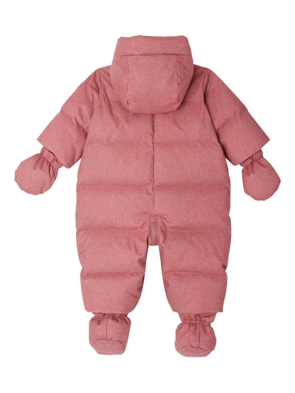 Tuta da neve trapuntata per neonata Bonpoint rosa con cappuccio - Rubino Kids