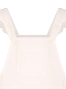 Tuta intera per bambina MC2 Saint Barth Kids bianco a fiori con cut - out - Rubino Kids