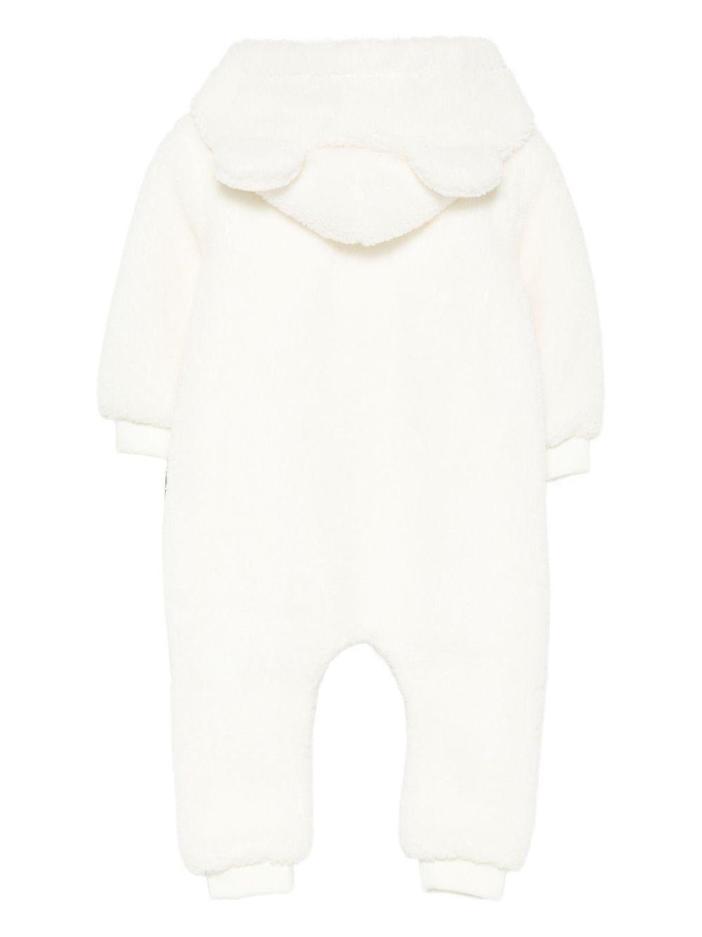 Tuta intera per neonati Moschino Kids bianco Teddy Bear con cappuccio - Rubino Kids