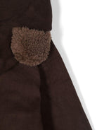 Tuta intera per neonato Donsje Lonik marrone con applicazione con orecchie da animale - Rubino Kids