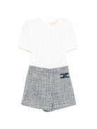 Tuta per bambina Elisabetta Franchi La Mia Bambina multicolore con motivo intreccciato - Rubino Kids