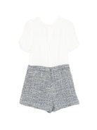 Tuta per bambina Elisabetta Franchi La Mia Bambina multicolore con motivo intreccciato - Rubino Kids