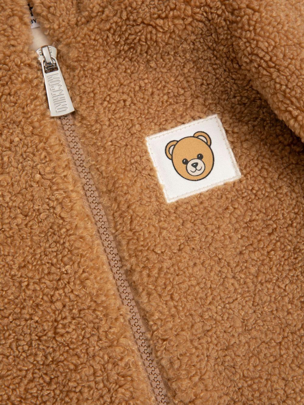 Tuta per neonati Moschino Kids marrone con cappuccio per orecchie da orso - Rubino Kids