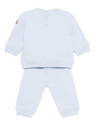 Tuta per neonato Moncler Enfant azzurro con logo ricamato - Rubino Kids