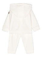 Tuta sportiva con ricamo per neonata Moncler Enfant con trama in rilievo effetto ciniglia - Rubino Kids