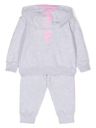 Tuta sportiva grigia per neonata con stampa MSGM Kids - Rubino Kids