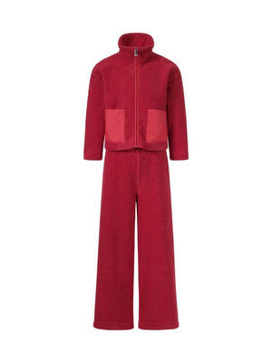 The Owl Red Fleece Tracksuit for Girls