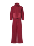 Tuta sportiva per bambina Il Gufo rosso in pile - Rubino Kids