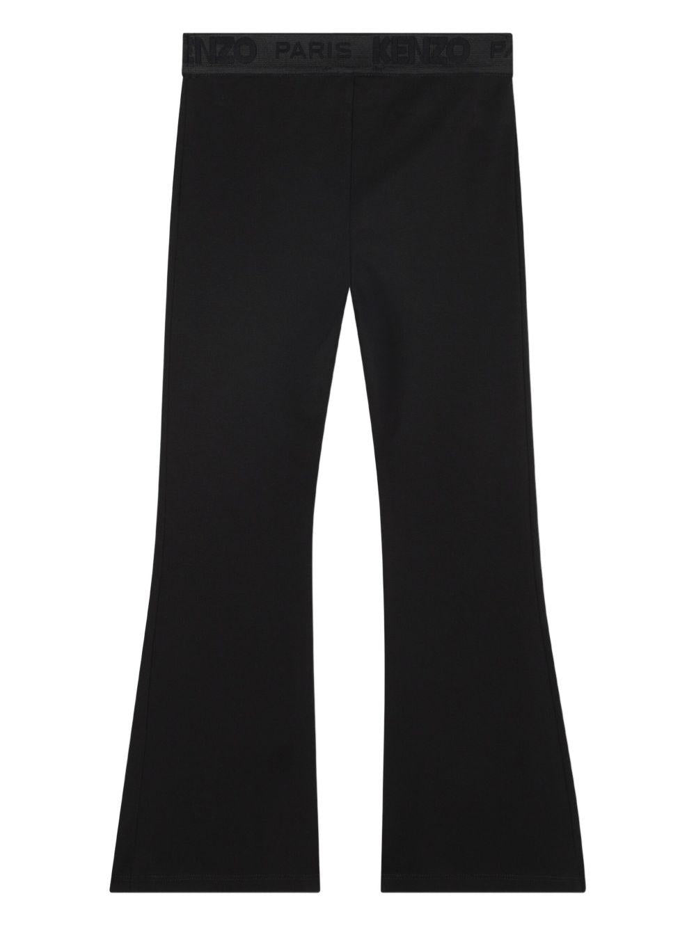 Tuta sportiva per bambina Kenzo Kids nero con logo - Rubino Kids