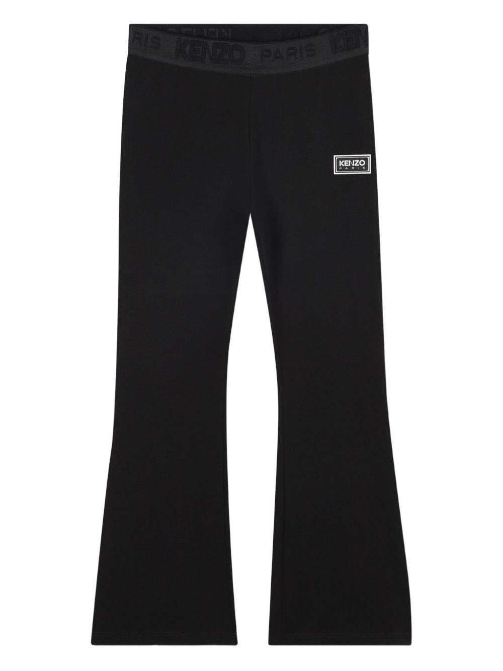 Tuta sportiva per bambina Kenzo Kids nero con logo - Rubino Kids