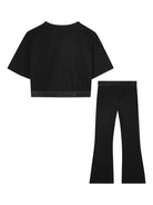 Tuta sportiva per bambina Kenzo Kids nero con logo - Rubino Kids