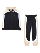 Tuta sportiva per bambino Boss Kidswear nera con design color - block - Rubino Kids