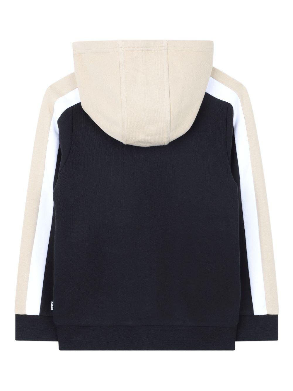 Tuta sportiva per bambino Boss Kidswear nera con design color - block - Rubino Kids