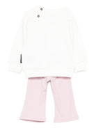 Tuta sportiva per neonata John Richmond Junior bianco con logo ricamato - Rubino Kids