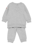 Tuta sportiva per neonata Moncler Enfant grigio con ricamo - Rubino Kids