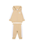 Tuta sportiva per neonato Boss Kids beige con motivo a righe - Rubino Kids