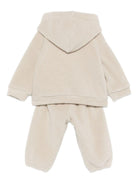 Tuta sportiva per neonato Il Gufo beige con stampa orsetto sul davanti - Rubino Kids