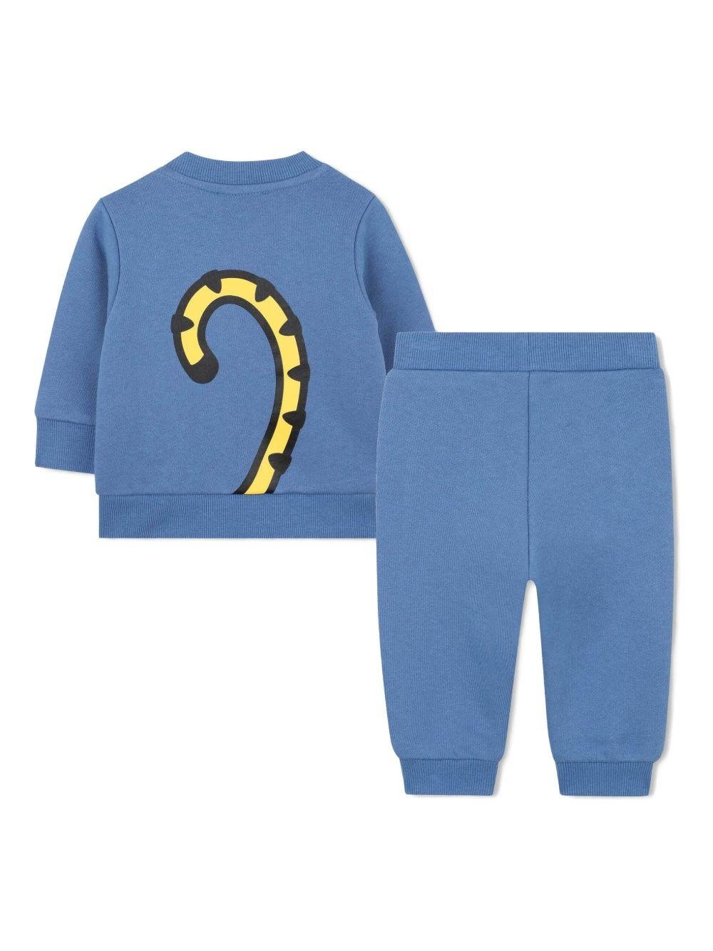 Kenzo Kids blue tiger-print tracksuit for babies | Offer Price