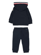 Tuta sportiva per neonato Moncler Enfant blu con cappuccio - Rubino Kids