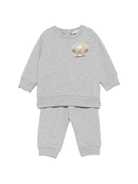 Tuta sportiva per neonato Moncler Enfant grigio con ricamo - Rubino Kids