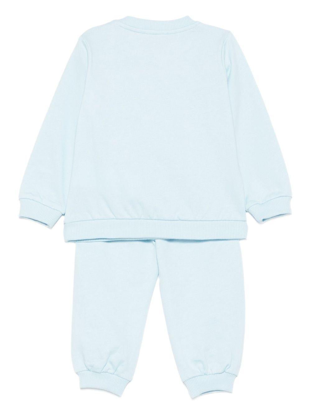 Tuta sportiva per neonato Moschino Kids azzurro con stampa Teddy Bear - Rubino Kids