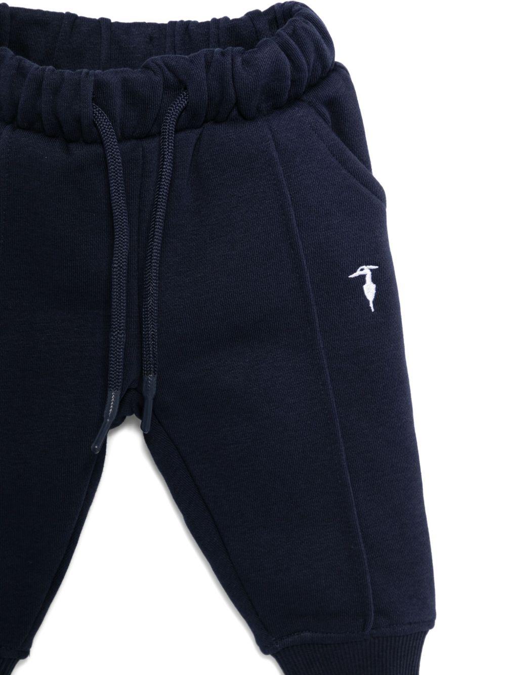 Tuta sportiva per neonato TRUSSARDI JUNIOR blu con logo ricamato - Rubino Kids