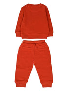 Tuta sportiva per neonato Trussardi Junior rossa con logo ricamato - Rubino Kids