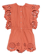 Tutina Awaken per bambina Zimmermann Kids arancione con dettagli smerlati - Rubino Kids