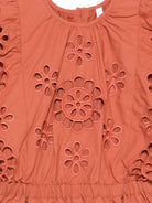 Tutina Awaken per bambina Zimmermann Kids arancione con dettagli smerlati - Rubino Kids