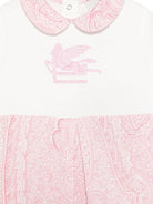 Tutina e bavaglino per neonata ETRO KIDS bianchi con stampa paisley (2 pezzi) - Rubino Kids