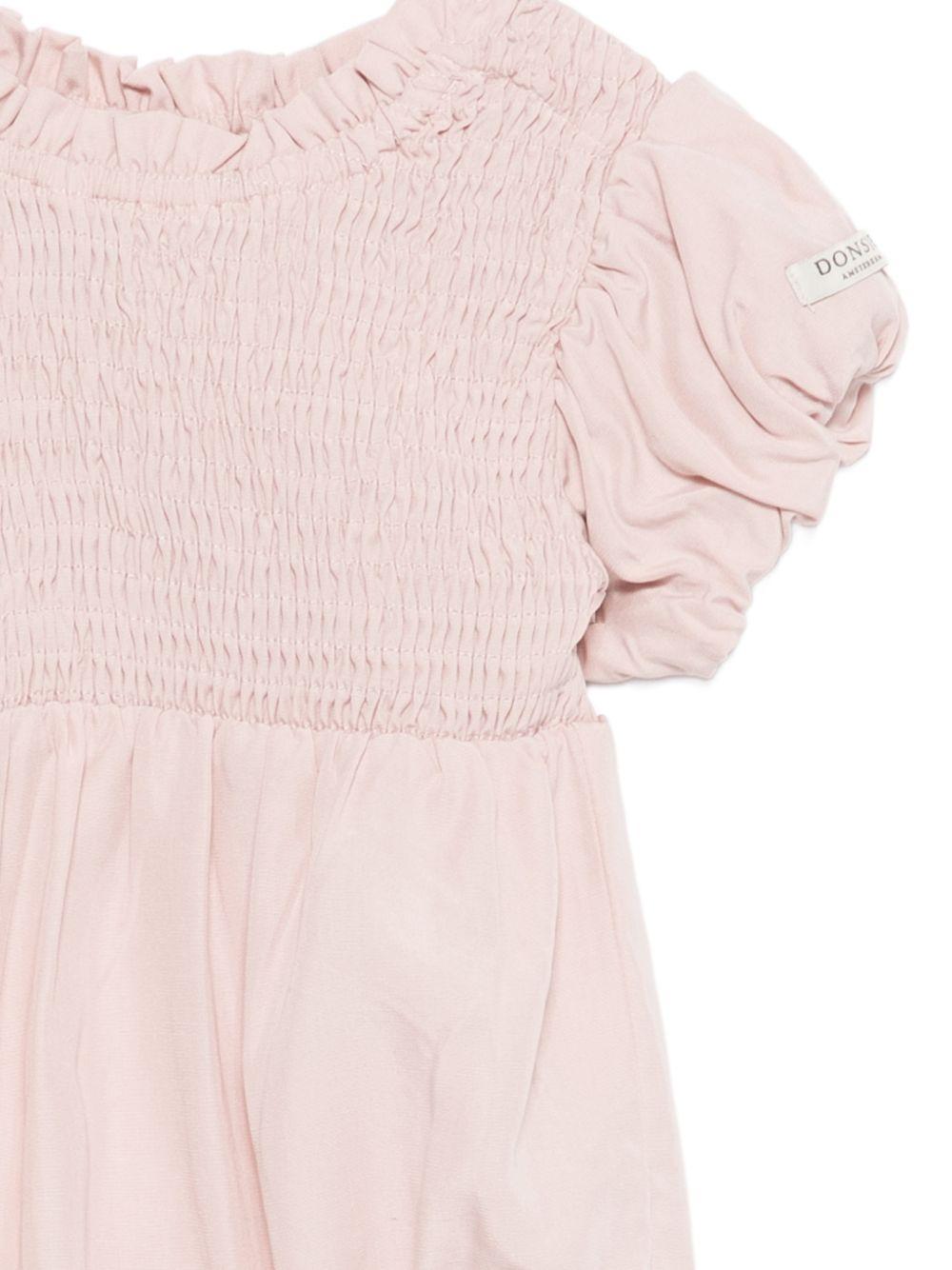 Tutina Eledor per neonata Donsje rosa con corpetto arricciato - Rubino Kids