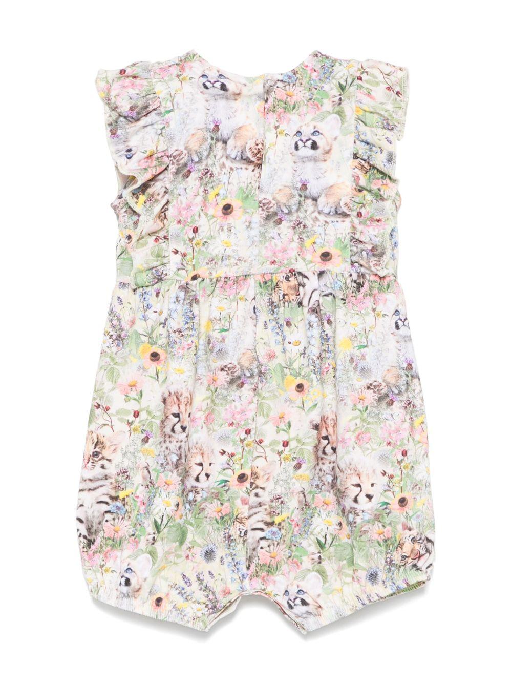 Tutina Felicia per neonato Molo multicolor con dettagli ruches - Rubino Kids